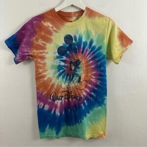 Walt Disney World Kids Unisex Tie Dye Mickey T-Shirt Size S